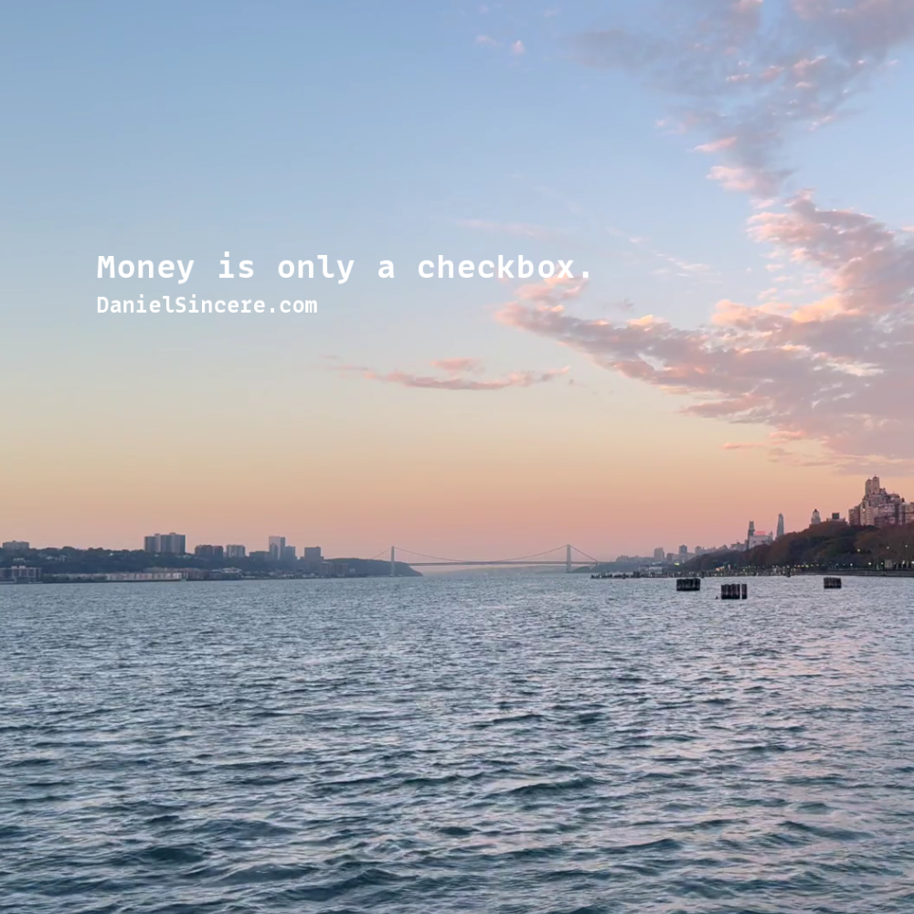 Money is only a checkbox